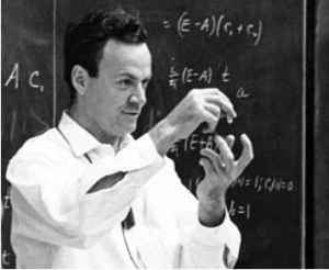 Physicist Richard Feynman, the father of nanotechnology.